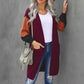 Red-Womens-Cable-Knit-Open-Front-Long-Sleeve-Cardigan-Sweater-with-Pocket-K103-Front