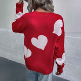    Red-Womens-Cute-Heart-Knitted-Sweaters-Long-Sleeve-Crew-Neck-Pullover-Sweater-K465-Back