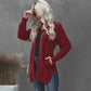 Red-Womens-Lightweight-Open-Front-Cardigan-Long-Knited-Cardigan-Sweater-with-Pockets-Soft-Knit-Outwear-K117-Front