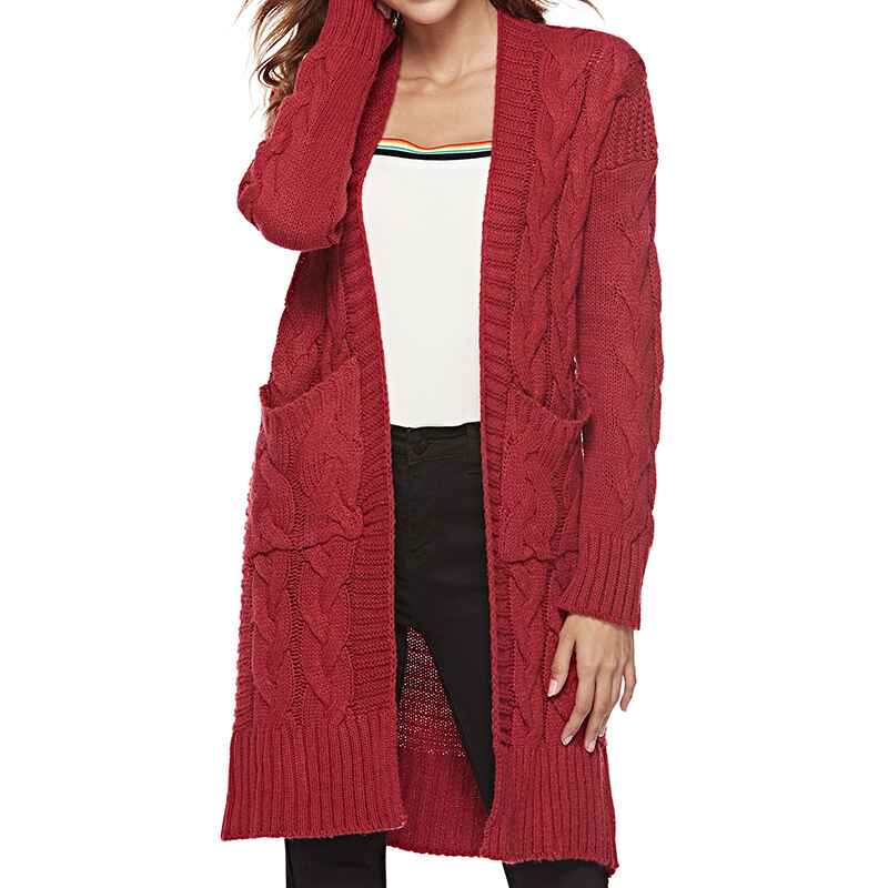 Red-Womens-Loose-Open-Front-Long-Sleeve-Chunky-Knit-Cable-Cardigans-Sweater-with-Pockets-K369
