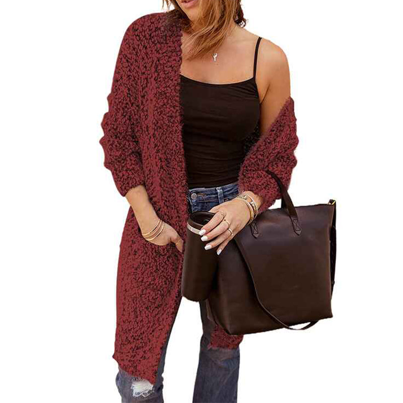 Red-Womens-Oversized-Open-Front-Knitted-Sweater-Cardigans-Plus-Size-Long-Sleeve-Casual-Outwear-with-Pockets-K122