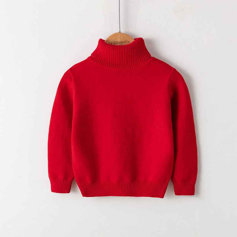     Red-kids-Girl-Sweater-Turtleneck-Cable-Knit-Pullover-Solid-Sweater-Long-Sleeve-Warm-Top-Fall-Winter-Clothes-V026