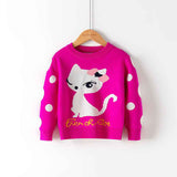 Rose-Red-Toddler-Boy-Girl-Christmas-Sweater-Knite-Pullover-Cartoon-kitten-Sweatshirts-Tops-V028