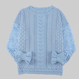 Sky-Blue-Long-Sleeve-Hollow-Out-Sweater-Casual-Cute-Crochet-Lace-Pointelle-Knit-Pullover-Crew-Neck-Loose-Blouses-for-Women-K126