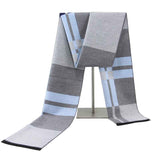 Sky-Blue-Stripes-Womens-Fashion-Scarves-Long-Shawl-Winter-Thick-Warm-Knit-Large-Plaid-Scarf-D019