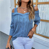 Sky-Blue-Womens-Knit-Cold-Shoulder-Sweaters-Crewneck-Long-Sleeve-Slim-Fall-Tops-Sweater-K235-Front