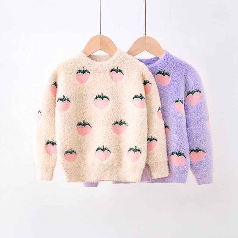 Toddler-Girls-Cartoon-Strawberry-Prints-Sweater-Long-Sleeve-Warm-Knitted-Pullover-Knitwear-Tops-Jacket-V019