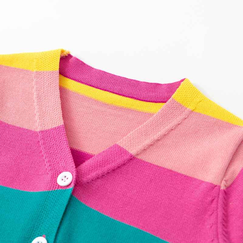 Toddler-Girls-Rainbow-Sweaters-Cardigan-Knit-Crewneck-Pullover-Tops-V014-Neck