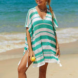 White-Green-Womens-Swimsuit-Cover-Up-Hollow-Out-Swimwear-Beach-Bathing-Suit-Bikini-Coverups-Side