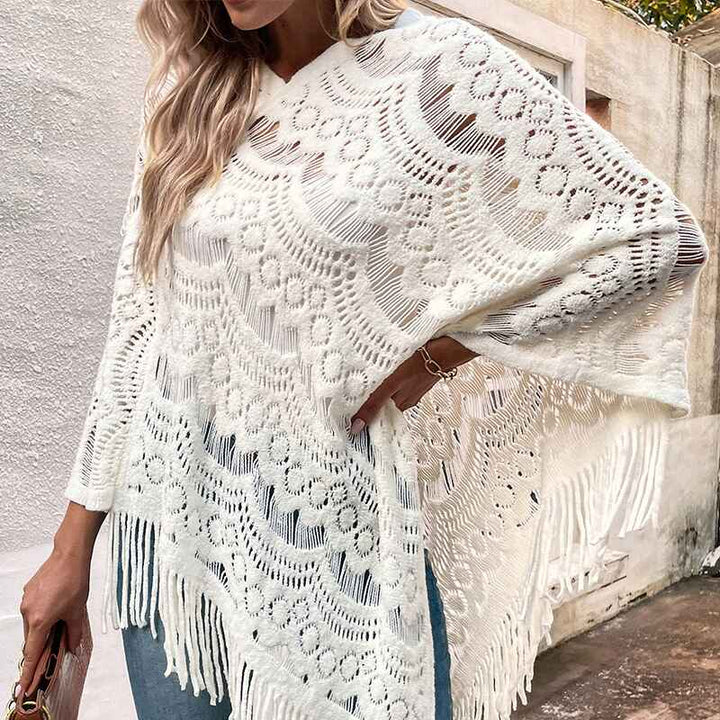 White-Knit-Shawl-Wrap-for-Women-Soul-Young-Ladies-Fringe-Knitted-Poncho-Cardigan-Cape-K382