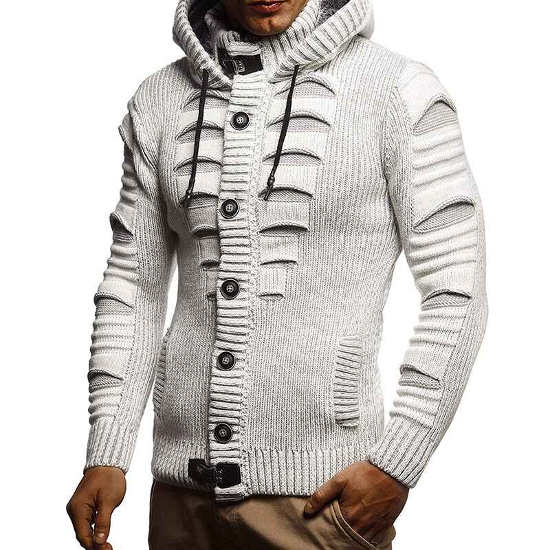 White-Mens-Full-Zip-Knitted-Cardigan-Sweater-Cable-Knit-Sweater-with-Pocket-G032