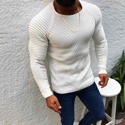 White-Mens-Round-Neck-Sweater-and-Pullovers-Casual-Slim-Fit-Basic-Long-Sleeve-Knitted-Thermal-Crew-G033