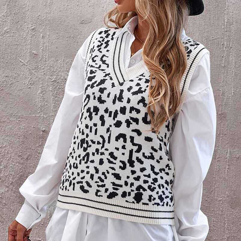 White-Sweater-Vest-Women-V-Neck-Casual-Oversized-Pullover-Sleeveless-Sweater-Knit-Vest-Tunic-Tops-K157-Front
