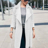 White-Womens-Casual-Long-Sleeve-Draped-Open-Front-Knit-Pockets-Long-Cardigan-Jackets-Sweater-K055