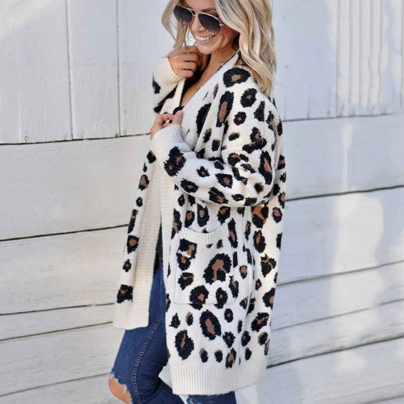 White-Womens-Long-Sleeve-Open-Front-Leopard-Knit-Long-Cardigan-Casual-Print-Knitted-Maxi-Sweater-Coat-Outwear-with-Pockets-K067-Side