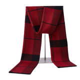 Wine-Red-Mens-Winter-Warm-Cashmere-Scarf-Plaid-Tassel-Scarf-for-Men-Soft-Long-Cotton-D014