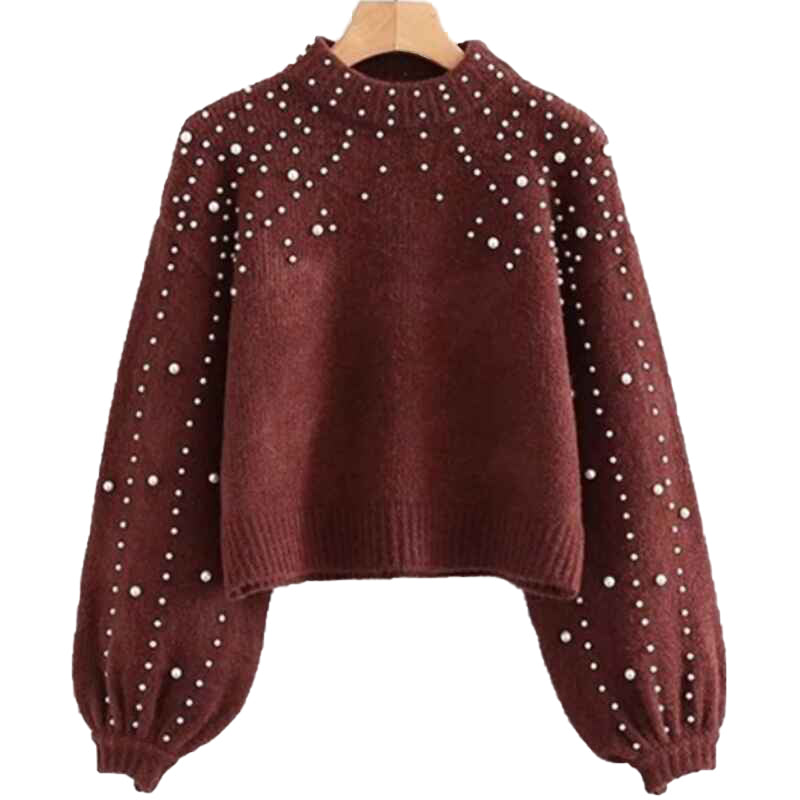 Wine-Red-Womens-Crew-Neck-Sweater-Chunky-Knit-Pearl-Sweater-Color-Block-Oversized-Sweaters-Puff-Sleeve-Tops-K050