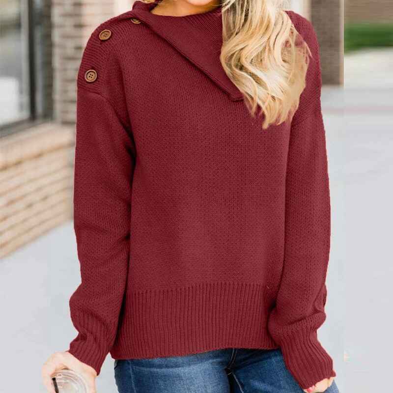 Wine-Red-Womens-Long-Sleeve-Button-Up-Drop-Shoulder-Sweaters-FallOversized-Slit-Side-Knit-Pullover-Sweater-K053