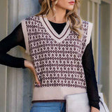 Women_s-VNeck-Plaid-Print-Sweater-Vest-Sleeveless-Rib-Knit-Crop-Tank-Tops-front-1