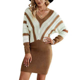 Womens-Sweater-Bodycon-Dress-Colorblock-Striped-Long-Sleeve-Slim-Fit-Knit-Sweater-Dress-K214