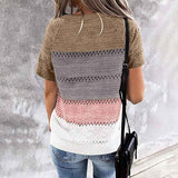    Womens-V-Neck-Short-Sleeve-Sweaters-Color-Block-Knit-Pullover-Tops-Fall-Lightweight-Crochet-Tshirts-khaki-back