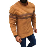 Yellow-Men-Slim-Fit-Crewneck-Pullover-Sweater-Winter-Casual-Chunky-Cable-Knit-Comfort-Heavy-Long-Sleeve-Sweaters-G070