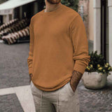 Yellow-Men_s-Crew-Neck-Sweater-Slim-Fit-Lightweight-Sweatshirts-Knitted-Pullover-for-Casual-Or-Dressy-Wear-G071