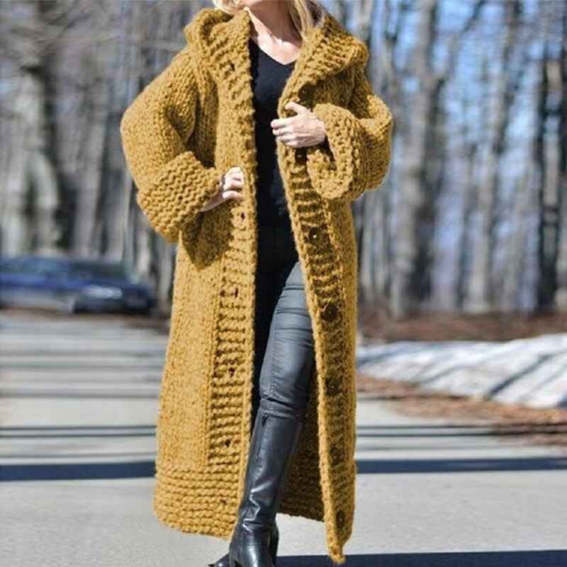 Yellow-Womens-Cable-Knit-Long-Sleeve-Sweater-Cardigan-Open-Front-Long-Cardigans-Hooded-Casual-Outwear-K006