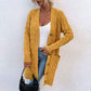 Yellow-Womens-Cable-Knit-Open-Front-Long-Sleeve-Cardigan-Sweater-with-Pocket-K078