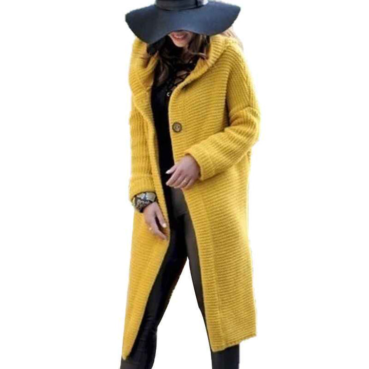 Yellow-Womens-Casual-Long-Sleeve-Open-Cardigan-Warm-Hooded-Outwear-Coat-Cable-Knit-Long-Cardigan-Sweaters-K036