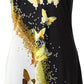 Butterfly Print Colorblock Spaghetti Strap Maxi Dress