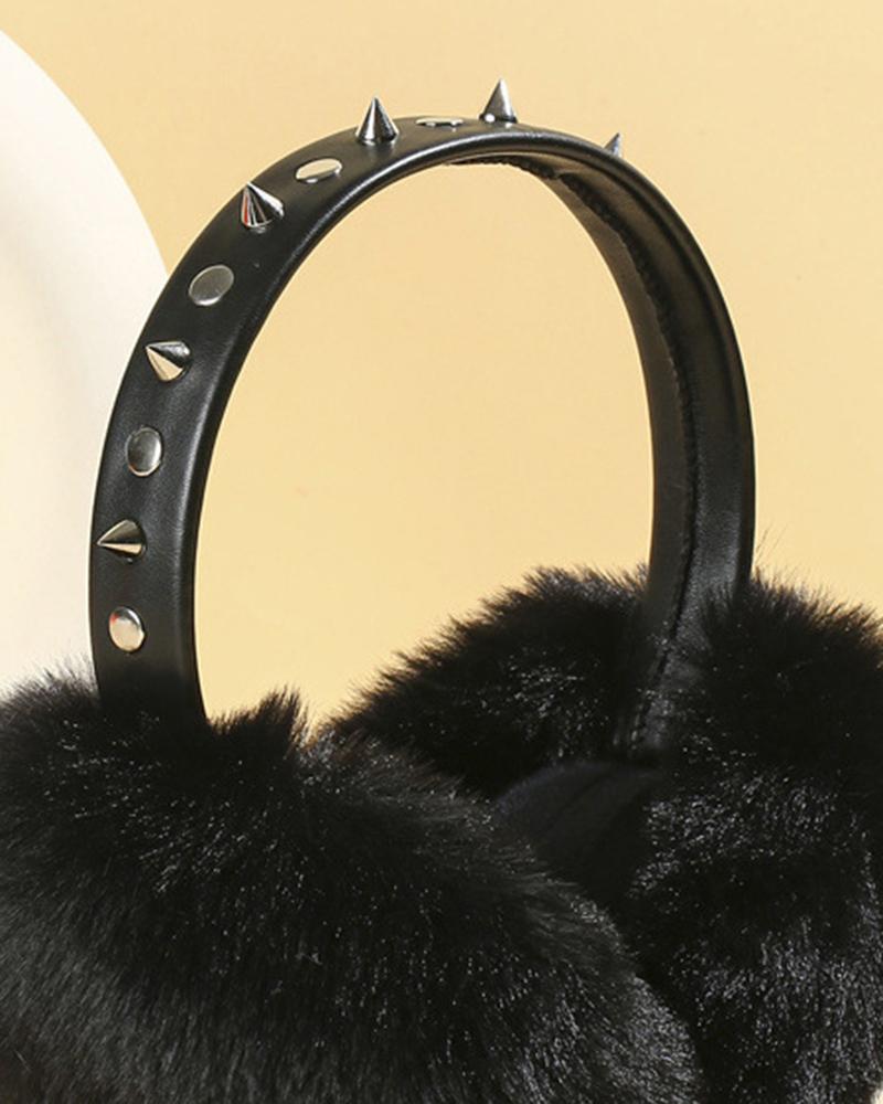 1PCS Rhinestone Faux Fur Winter Earmuffs Ear Warmers