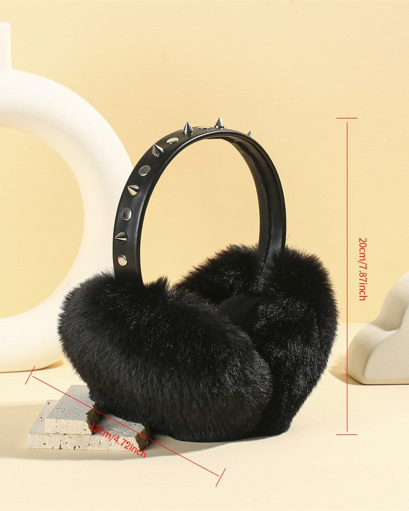 1PCS Rhinestone Faux Fur Winter Earmuffs Ear Warmers