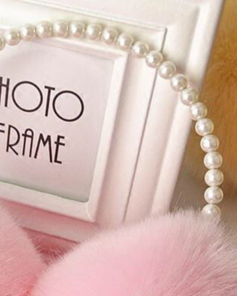 1PCS Faux Fur Beaded Winter Earmuffs Ear Warmers