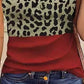 Colorblock Leopard Print Tank Top