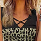 Colorblock Leopard Print Tank Top