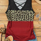 Colorblock Leopard Print Tank Top
