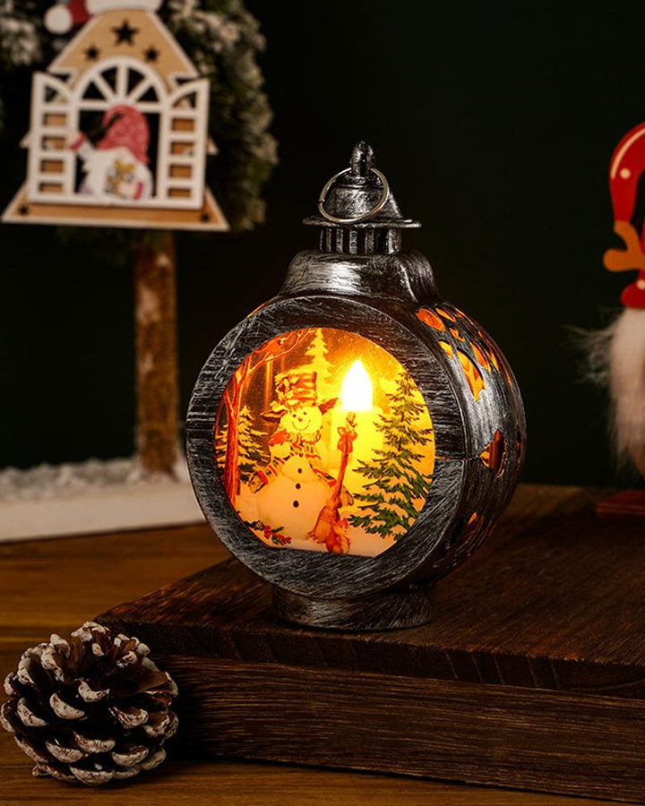 1pc Christmas Flameless Candle Battery Operated Lamp LED Lighted Candle Lantern Christmas Party Ornament Home Decoration