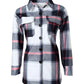 Plaid Print Pocket Button Design Long Sleeve Shacket