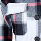 Plaid Print Pocket Button Design Long Sleeve Shacket
