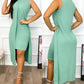 Slit Asymmetrical Sleeveless Casual Dress