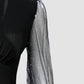 Glitter Contrast Mesh Long Sleeve Top