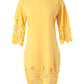 Hollow Out Round Neck Casual Dress