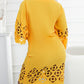 Hollow Out Round Neck Casual Dress