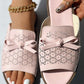 Hollow Out Bowknot Decor Slippers