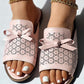 Hollow Out Bowknot Decor Slippers
