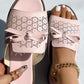 Hollow Out Bowknot Decor Slippers