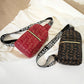 Letter Pattern Zipper Design Crossbody Shoulder Bag