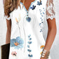 Floral Print Lace Patch Casual Dress
