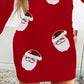 Christmas Santa Claus Pattern Contrast Sequin Bodycon Dress